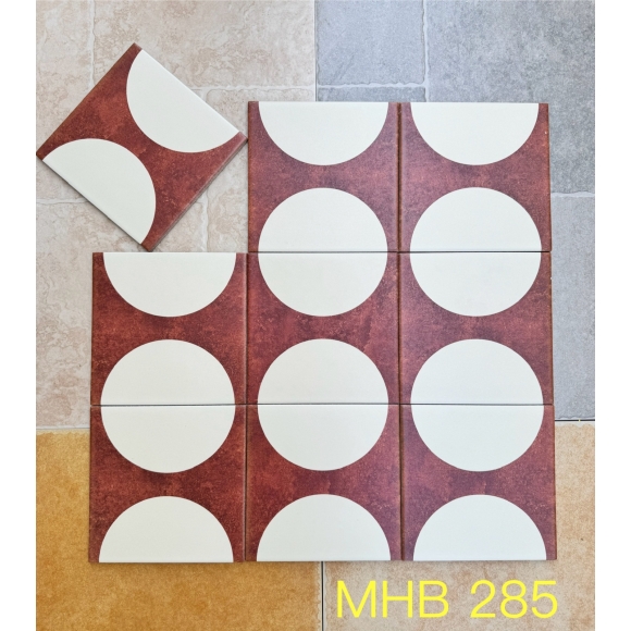 Gạch Bông Men Đẹp KT 20*20cm tone đỏ CNS MART B285