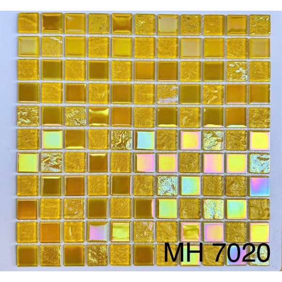 Gạch Mosaic Thủy Tinh Luxury KT 25*25MM CNS- MH7020
