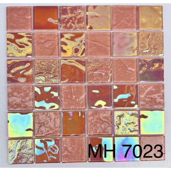 Gạch Mosaic Thủy Tinh Luxury KT 48*48mm CNS- MH7023