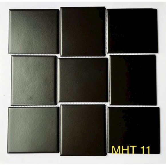 Gạch Mosaic Gốm Sứ Zic Zắc đen CNS- MHT11
