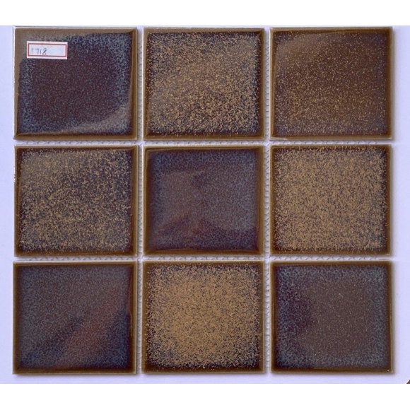 Gạch Mosaic Gốm Men Rạn 10x10 Màu Nâu CNS- MHG 1018