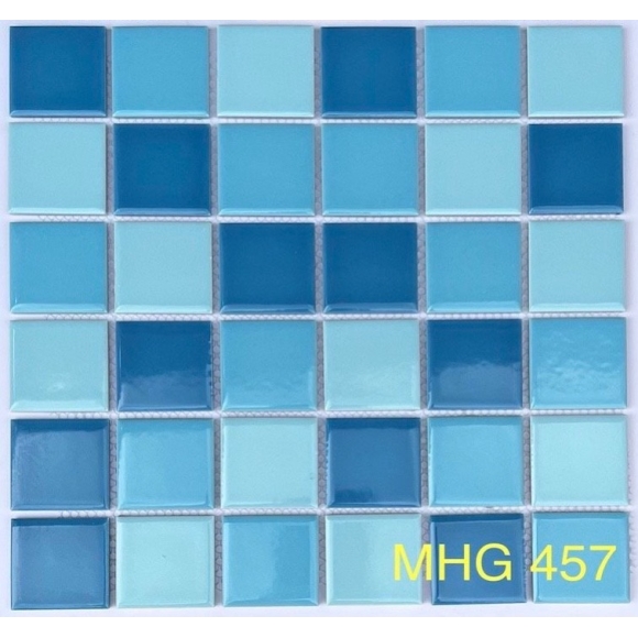 Gạch Mosaic Gốm Sứ Mix Màu Xanh Biển CNS- MHG457