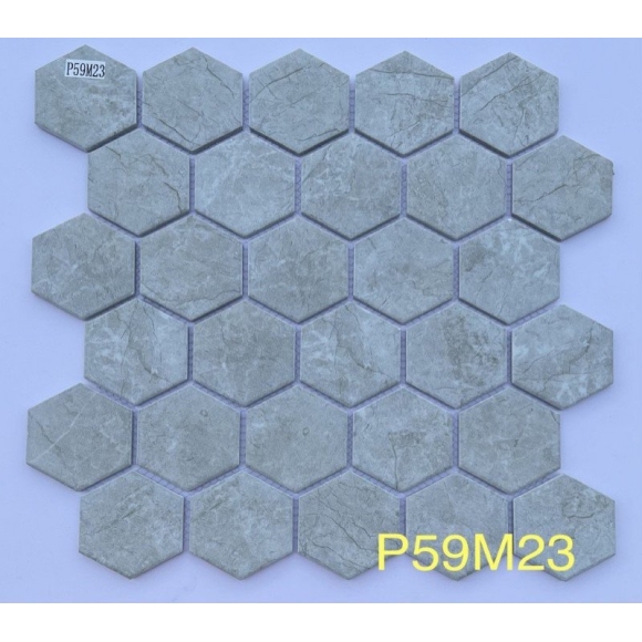 Gạch Mosaic Lục Giác Xám CNS- P59M23
