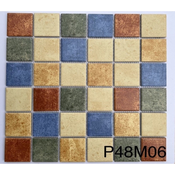 Gạch Mosaic Gốm Sứ Mix Màu CNS- P48 M06