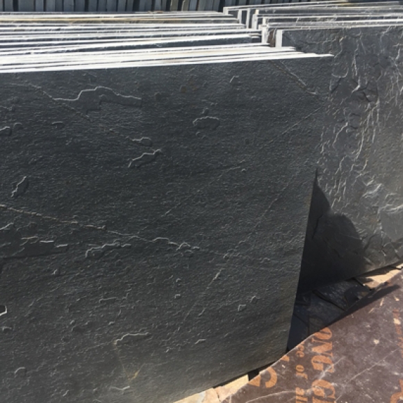 Đá Slate Đen Vảy Đồng Lai Châu KT 30x30x(1-1.2)cm CNS MART- DSV42