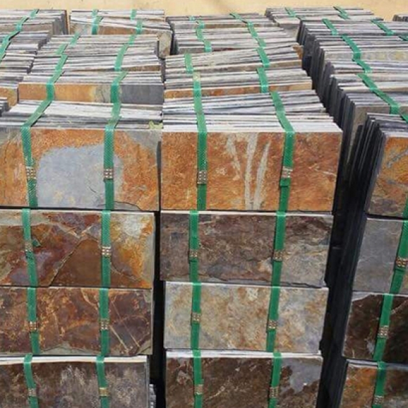 Đá slate đa sắc ốp tường 10x20x(0.4-0.7)cm CNS MART - DSV128