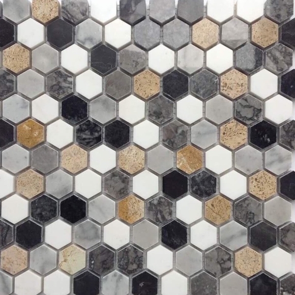 Đá Mosaic Lục Giác CNS MART- DMNP086