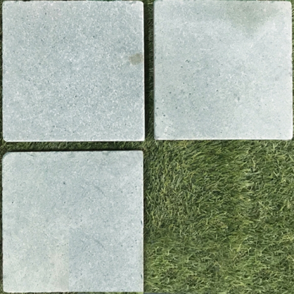 Đá Bazan Xanh Mài Mẻ Cạnh KT 20x20x2cm CNS MART- DSV88