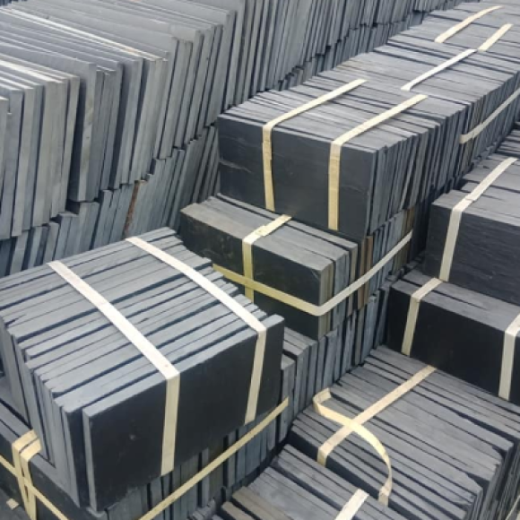 Đá Slate Lai Châu Ghi Lát Nền KT 10x20x(1-1.5)cm CNS MART- DSV106