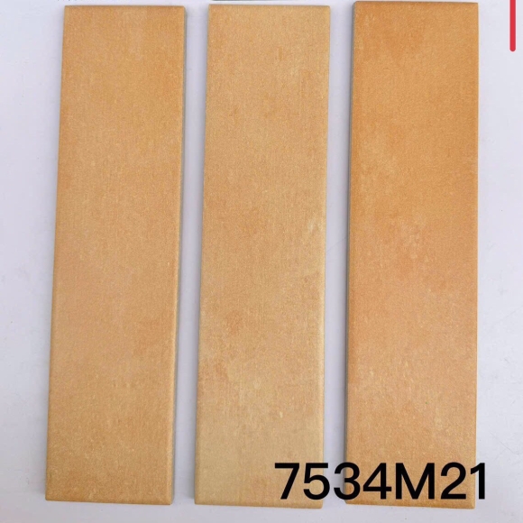 Gạch Thẻ Porcelain Giả Cổ KT 75*300MM Màu vàng cam CNS-7534M21