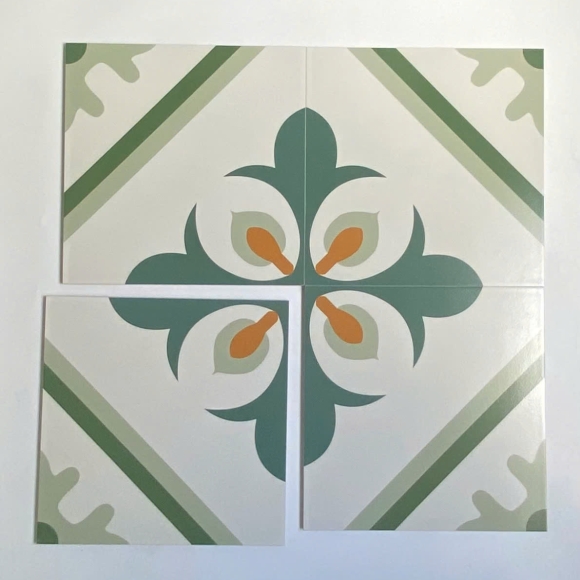 Gạch bông hoa văn KT 30*30cm màu xanh lá  CNS- IB305
