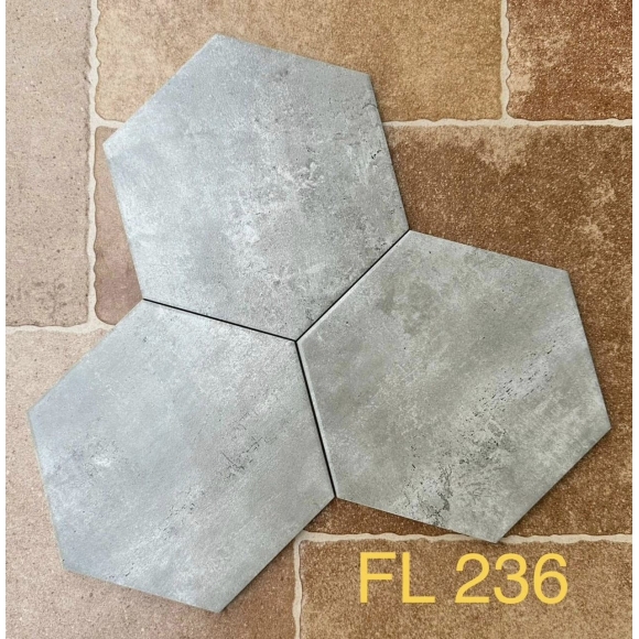Gạch lục giác đẹp vân bê tông nhạt CNS- MART FL236