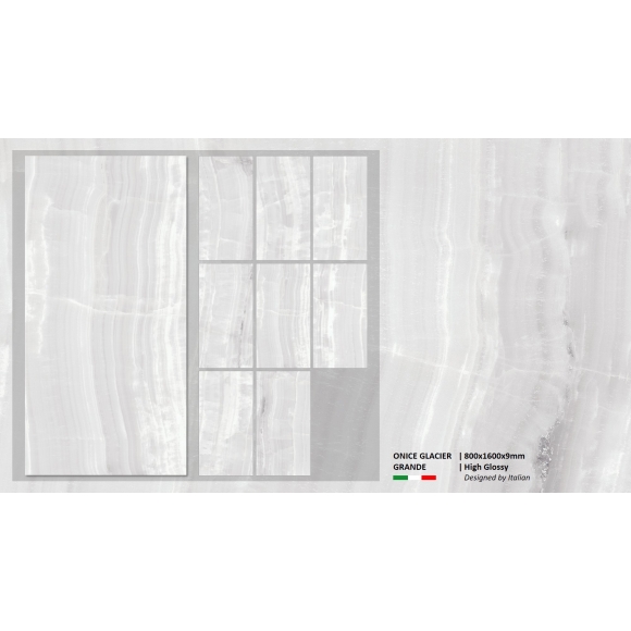 Gạch 800*1600mm ONICE GLACIER GRANDE CNS- HI GLOSSY 0816
