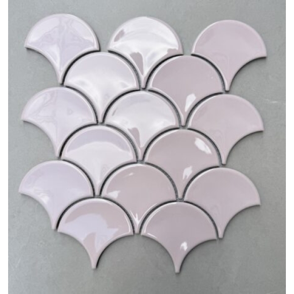 Gạch Mosaic Vảy Cá Hồng Bóng CNS- MHF 35
