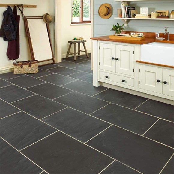Đá Slate Đen Vảy Đồng Lai Châu KT 15x30x(1-1.2)cm CNS MART- DSV39