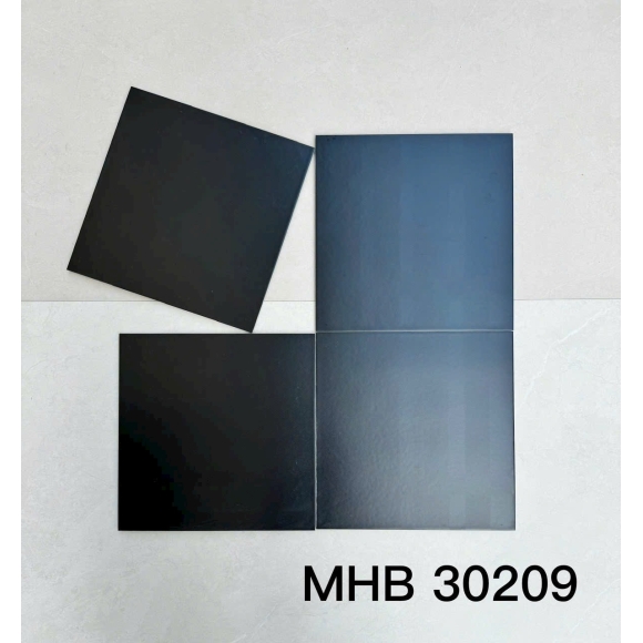 Gạch bông men nhập khẩu màu đen trơn kích thước 300*300mm