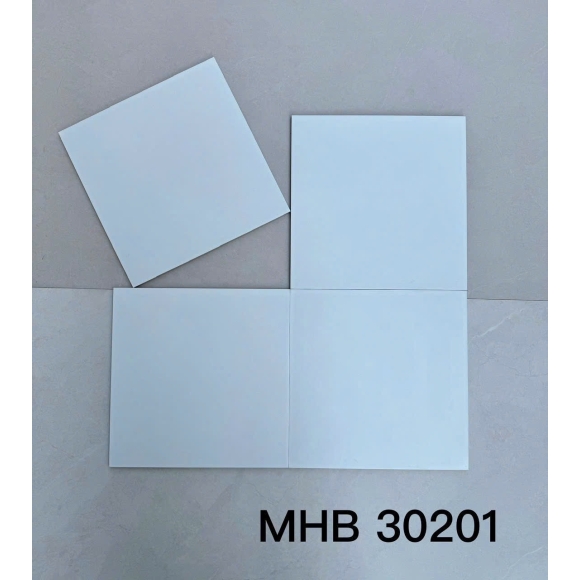 Gạch bông men nhập khẩu màu trắng trơn kích thước 300*300mm