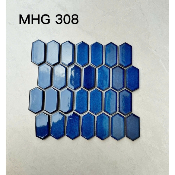 Gạch mosaic lục giác viên dài CNS-MART- MHG308
