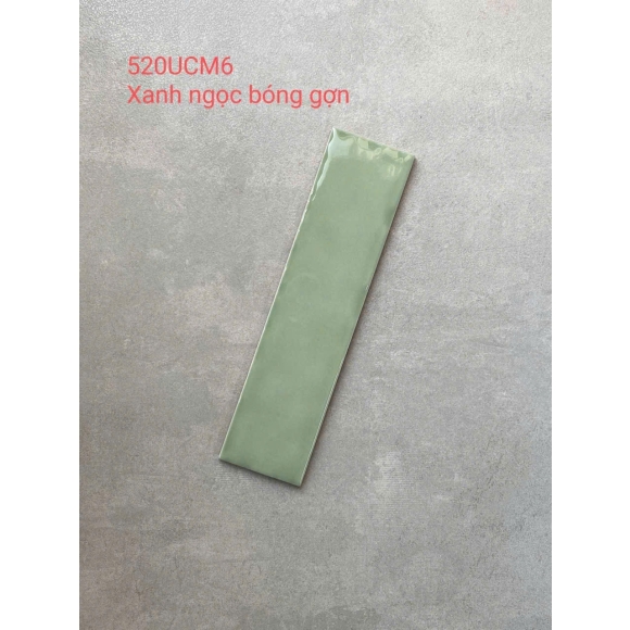 Gạch thẻ KT 5*20cm xanh ngọc gợn sóng CNS-520UCM6