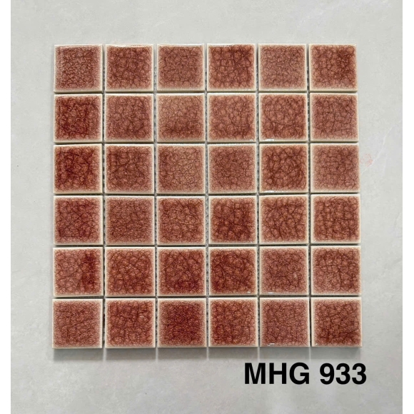 Gạch Mosaic Gốm Men Rạn 2 Lớp Màu Nâu CNS- MHG933
