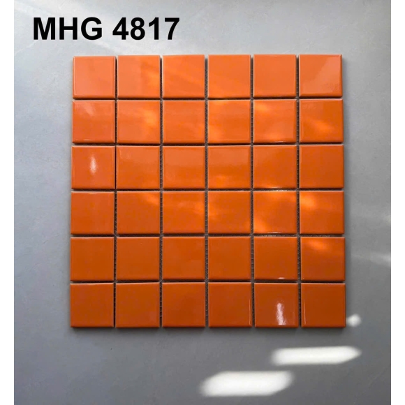 Gạch Mosaic Gốm Sứ Màu cam CNS- MHG 4817